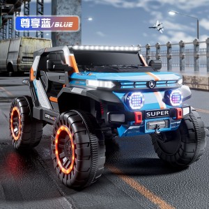 儿童电动车四轮汽车越野车宝宝带遥控玩具车可坐双人超大号亲子车