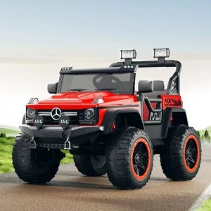 儿童电动汽车牧马人大号四轮越野车宝宝玩具车可坐大人双人遥控车
