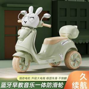 儿童电动摩托车三轮车男女孩宝宝电瓶车小孩可坐人充电遥控玩具车