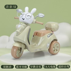 儿童电动摩托车三轮车男女孩宝宝电瓶车小孩可坐人充电遥控玩具车