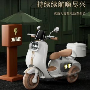 儿童电动摩托车玩具车可坐人2-6岁宝宝遥控车小孩充电三轮电瓶车