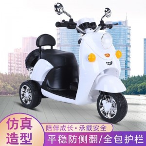 电动玩具车儿童电动车三轮木兰摩托车充遥控大电瓶音乐早教可坐