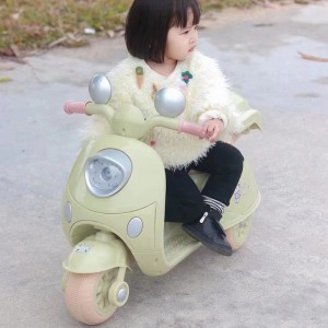 Children&#039;s electric motorcycle, baby girl, rechargeable tricycle, seatable toy car, remote control dual drive battery car