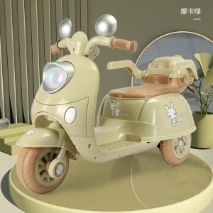 Children&#039;s electric motorcycle, baby girl, rechargeable tricycle, seatable toy car, remote control dual drive battery car