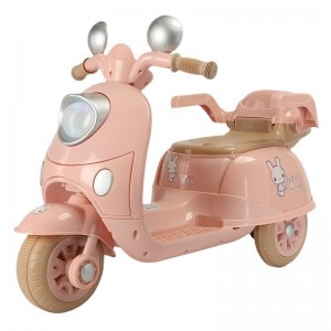 Children&#039;s electric motorcycle, baby girl, rechargeable tricycle, seatable toy car, remote control dual drive battery car