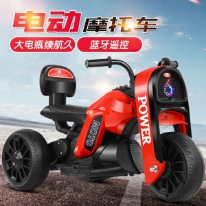 Children&#039;s electric motorcycle, can seat people, electric tricycle, off-road baby battery car, music, light, stroller