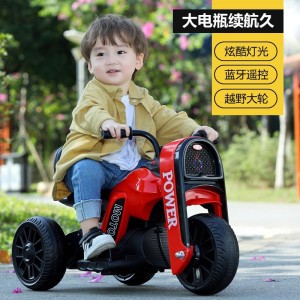 Children&#039;s electric motorcycle, can seat people, electric tricycle, off-road baby battery car, music, light, stroller