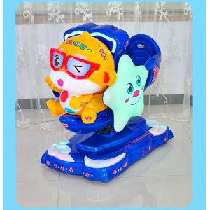 新款儿童投币摇摇车跷跷板小孩电动玩具车商用扫码支付摇摆机