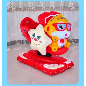 新款儿童投币摇摇车跷跷板小孩电动玩具车商用扫码支付摇摆机