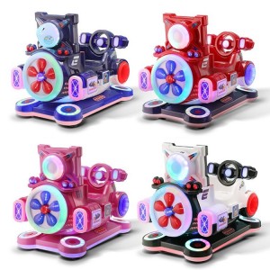 New bubble blowing starry sky airplane rocker children&#039;s electric coin swing machine animation interactive supermarket