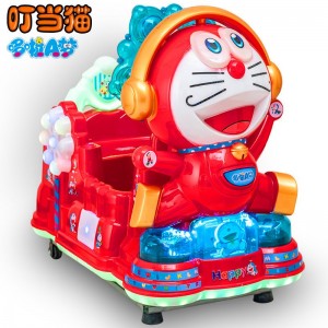 新款电动儿童投币扫码支付音乐摇摆机叮当猫摇摇车机器猫
