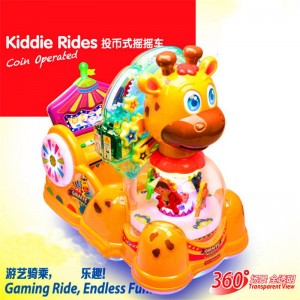 New children&#039;s rocker electric coin operated fantastic deer park giraffe swing machine