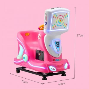 扫码新款儿童电动投币MP5摩托车摇摆机3D互动家用商用场地摇摇车