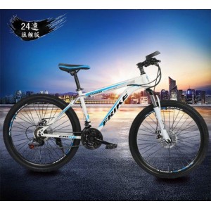 山地车26自行车碟刹赛车越野车学生车成人变速车减震碟刹车