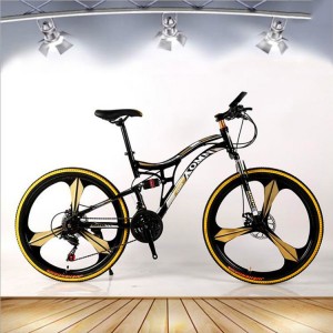 减震山地自行车26寸21速双碟刹学生骑行bicycle