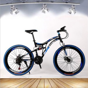 减震山地自行车26寸21速双碟刹学生骑行bicycle