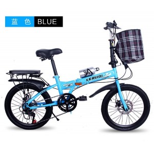 折叠自行车20寸变速碟刹减震超轻便携青少年男女式学生成人单车