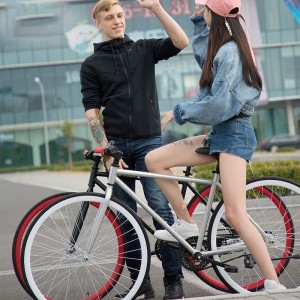 公路车自行车倒刹实心胎轻便单车公路活飞跑车网红男女学生大人