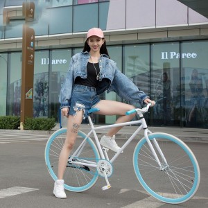 公路车自行车倒刹实心胎轻便单车公路活飞跑车网红男女学生大人