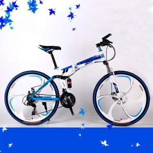 折叠款山地车26寸21速碟刹自行车青少年成人骑行单车