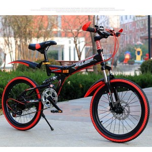 新款儿童自行车山地车22寸中小学生男女款双碟刹减震变速单车