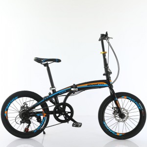 20寸折叠变速碟刹自行车折叠车 双碟刹7速定位变速车男女式山地车