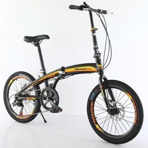 20寸折叠变速碟刹自行车折叠车 双碟刹7速定位变速车男女式山地车