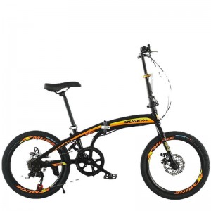 20寸折叠变速碟刹自行车折叠车 双碟刹7速定位变速车男女式山地车