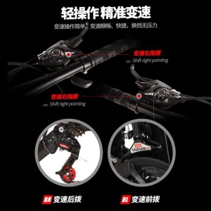 26寸双碟刹宽胎越野变速车自行车成人山地车雪地车沙滩车厂家供应