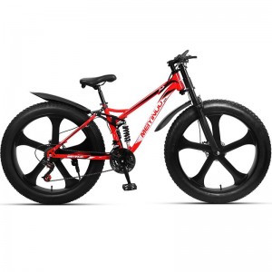 厂家供应双减震沙滩越野雪地车男女户外骑行4.0宽轮胎自行车