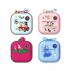 迪士尼高清儿童方块打印相机 儿童拍立得彩纸打印迷你照相机