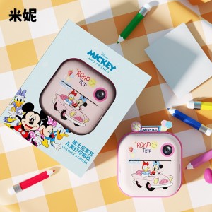 迪士尼高清儿童方块打印相机 儿童拍立得彩纸打印迷你照相机