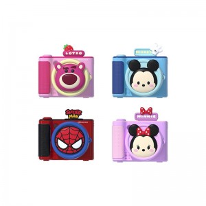 迪士尼 高清拍照录像双摄卡通数码支架照相机草莓熊智能儿童相机