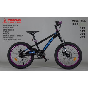 凤凰儿童自行车男孩女孩6-18岁碟刹单速山地脚踏车小学生车山地车