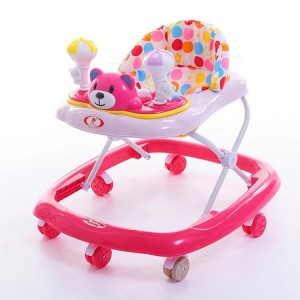 comfortable musical baby walker, kid walker, kid walker with PU wheels and music