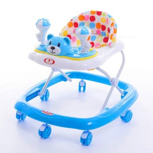 comfortable musical baby walker, kid walker, kid walker with PU wheels and music