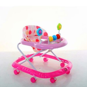 simple infant walker scooter cartoon folding anti-rollover walker