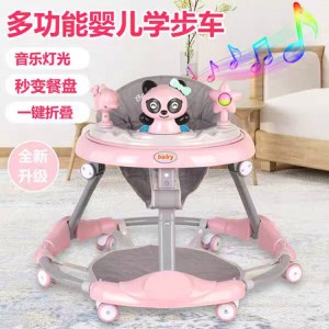 Baby walker with multiple functions anti-rollover hand push walker starter for boys and girls, boys and girls, learn to walk for 6-18 months