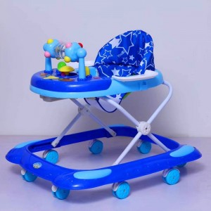 Baby walker with multiple functions, anti-rollover, anti-O-legs, foldable, foldable, baby walker with canopy