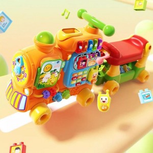 伟易达四合一益智火车儿童玩具滑行踏行车1-3岁手推学步车平衡车