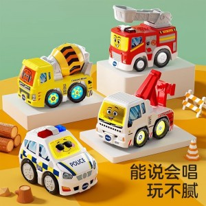 VTech rail car, children&#039;s engineering vehicle, police car, mixer truck, fire truck, 1-3 year old baby toy set gift