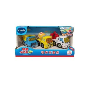 VTech rail car, children&#039;s engineering vehicle, police car, mixer truck, fire truck, 1-3 year old baby toy set gift