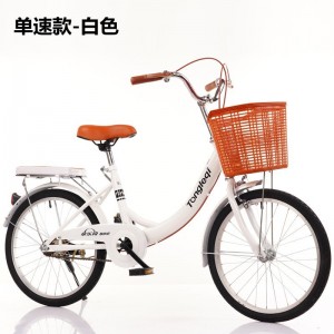 淑女通勤公路自行车20寸22寸24寸成人轻便单车单速变速男女脚踏车