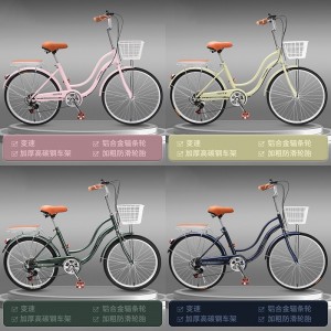 自行车女孩中大童学生成人亲子18/20/22/24寸复古公主脚踏车