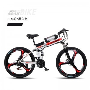 折叠锂电山地车电动自行车助力一体轮双减震变速车