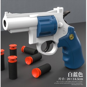 左轮软弹枪电动男孩发射器手动抛壳小手枪儿童玩具软弹枪