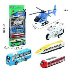 玩具车儿童仿真消防车回力车套装礼品盒装模型男孩小汽车组合