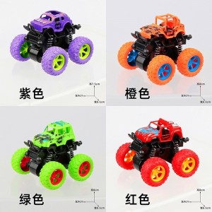 儿童小玩具车四驱迷你惯性越野男孩小汽车特技车地摊越野车