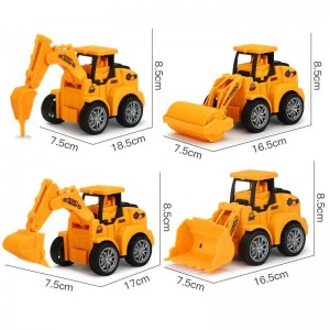 儿童按压式回力玩具车工程车挖掘机宝宝玩具车婴儿益智小汽车