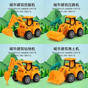 儿童按压式回力玩具车工程车挖掘机宝宝玩具车婴儿益智小汽车